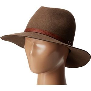 AUTH NWT $195 Rag & Bone Women 100% Wool Pecan Floppy Brim Fedora Hat Size Small